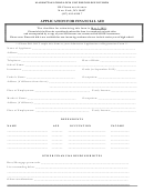 Application For Financial Aid