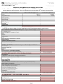 Personal Program Budget Worksheet Template