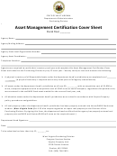 Asset Management Certification Cover Sheet