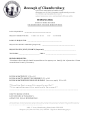Standard Right-to-know Request Form - Borough Of Chambersburg