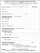 Parish Record Request Form - Our Lady Of Sorrows Parish