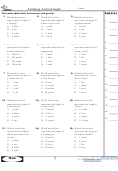 Estimating American Length Worksheet Printable pdf