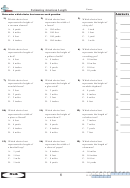 Estimating American Length Worksheet Printable pdf