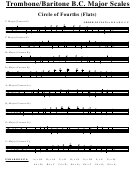 Trombone/baritone B.c. Major Scales Circle Of Fourths (flats)
