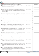 Understanding Division Problems Worksheet With Answer Key