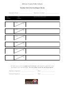 Teacher Extra Service Report Form