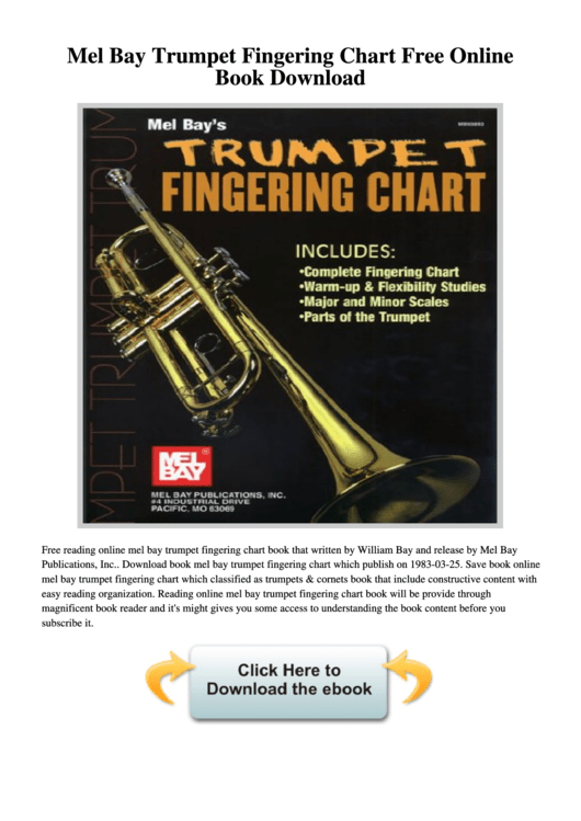 Mel Bay Trumpet Fingering Chart Printable pdf