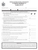 Credit For Educational Opportunity Worksheet For Individuals For Tax Year 2010