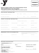 School Aged Child Care Registration Form - Michiana Family Ymca