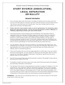 Start Divorce (dissolution), Legal Separation Or Nullity Form