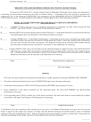 Request For And Deferred Order For Traffic Infraction Form