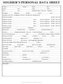 Soldier's Personal Data Sheet