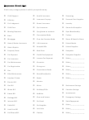 Expenses Check List Template