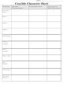 Crucible Character Sheet Printable pdf