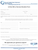 In Kind Gift Or Services Donation Form
