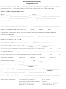 Tennessee State University Immigration Form