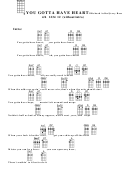 Chord Chart - Richard Adler/jerry Ross - You Gotta Have Heart Printable pdf