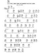 You Are The Sunshine Of My Life Chord Chart