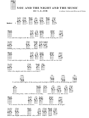 Chord Chart - Arthur Schwartz/howard Dietz - You And The Night And The Music Printable pdf