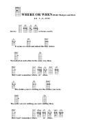Where Or When(Bar)-Rodgers And Hart Chord Chart Printable pdf