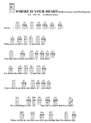 Chord Chart - Georges Auric/wm Engvick - Where Is Your Heart (bar)