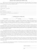 Authorization Form - University Of Colorado Boulder