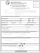 Application For Initial Appointment As A North Carolina Notary Public Form - 2001