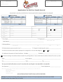 Application For Birth Or Death Record - Carthage, Texas