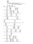 Chord Chart - John Sebastian - Welcome Back(Bar) Printable pdf