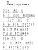 Chord Chart - The Way You Look Tonight
