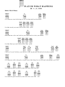 Watch What Happens-eb Chord Chart