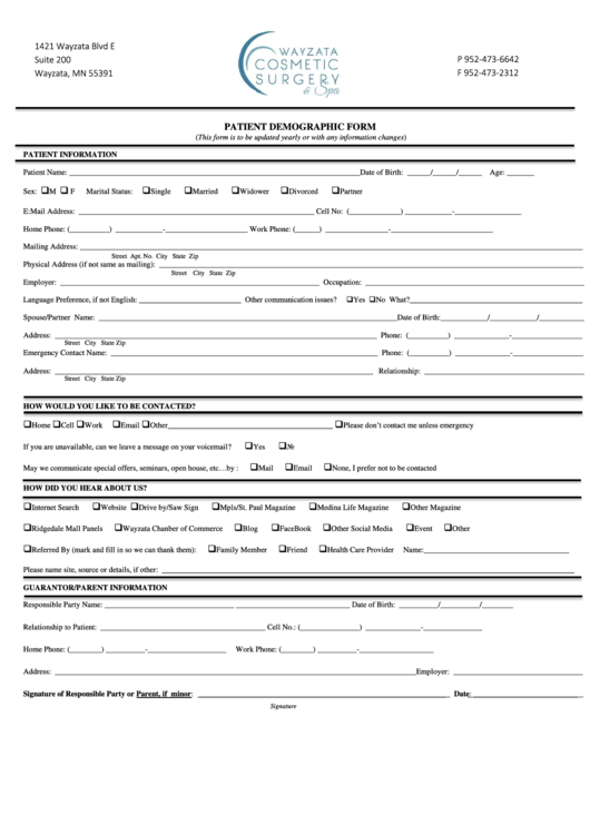 Demographic Form Template Translating Demographic Infographics To