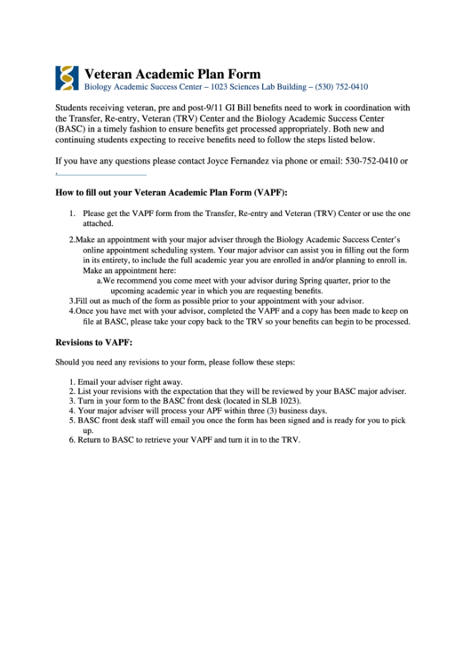 Student Academic Plan Form (Apf) - All Year Printable pdf