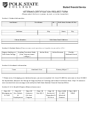 Veterans Certification Request Form - Polk State College Printable pdf