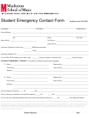 Student Emergency Contact Form Academic Year