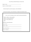 Student Emergency Contact Form - Texas Wesleyan University