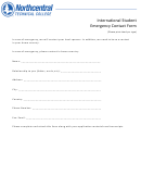 International Student Emergency Contact Form