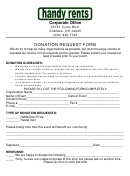 Donation Request Form - Handy Rents