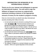 Affidavit Of Support From - Utah Valley University