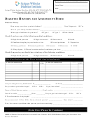 Diabetes History And Assessment Form