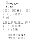Chord Chart - Irving Gordon - Unforgettable (Bar) Printable pdf