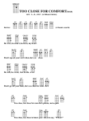 Too Close For Comfort (bar) Chord Chart
