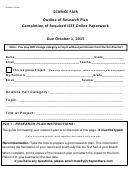 Outline Of Research Plan Completion Of Required Isef Online Paperwork