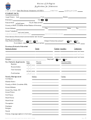Application For Admission Form - Diocese Of Arlington