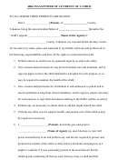Fillable Arkansas Power Of Attorney For A Child Form Printable pdf