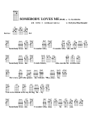 Somebody Loves Me (bar) M G. Gershwin Chord Chart