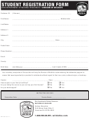 Form Dnr 8803 - Student Registration Form - Ohio Department Of Natural Resources, Division Of Wildlife