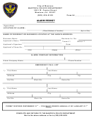 Alarm Permit Form - Manteca Police Department, Ca