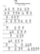 September Song Chord Chart Printable pdf