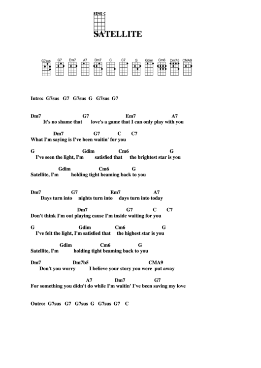 Satellite Chord Chart Printable pdf